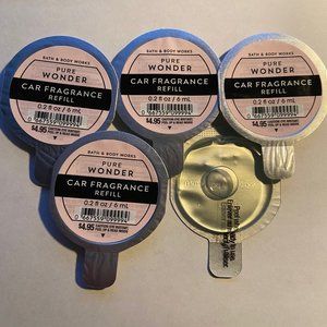 5 BATH & BODY WORKS PURE WONDER SCENT FRAGRANCE REFILL CAR AIR FRESHENER NEW